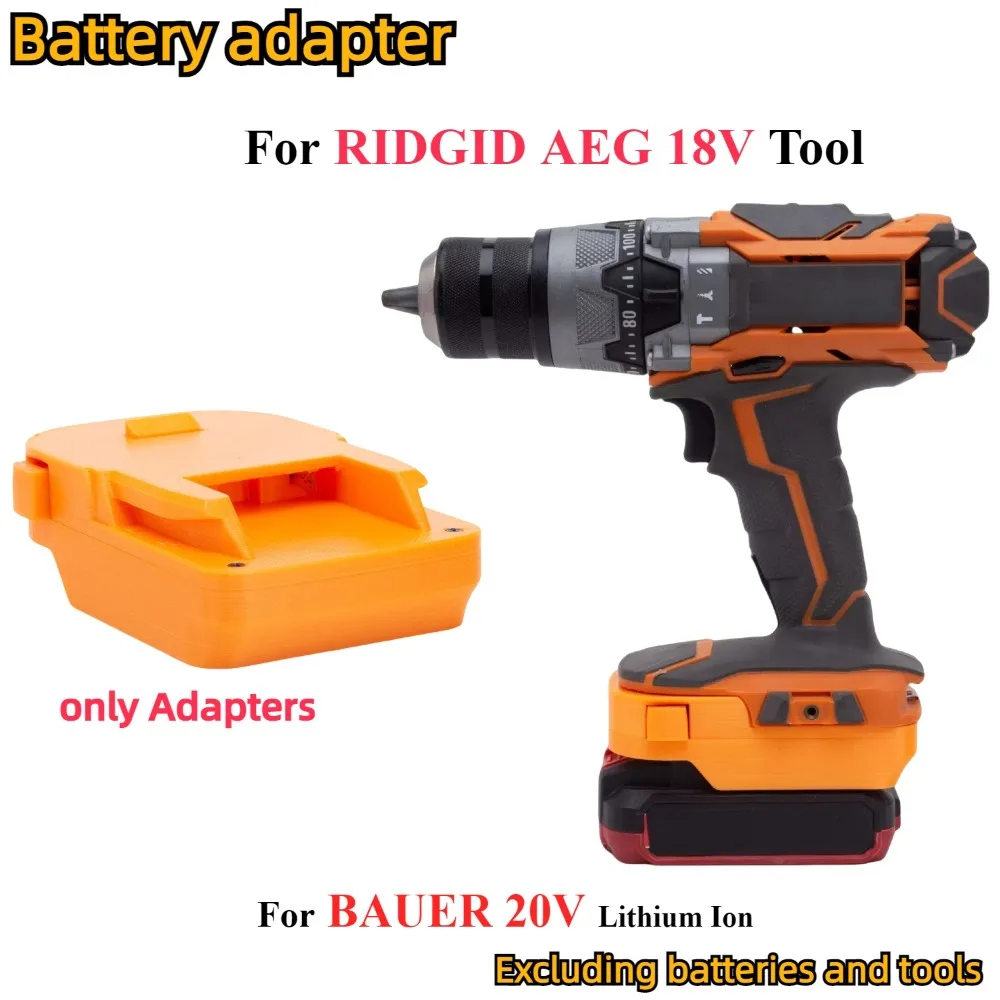 

Адаптер/преобразователь для аккумулятора BAUER 20 в Li-Ion в RIDGID AEG 18 в Беспроводная электрическая дрель принадлежности (только адаптер)