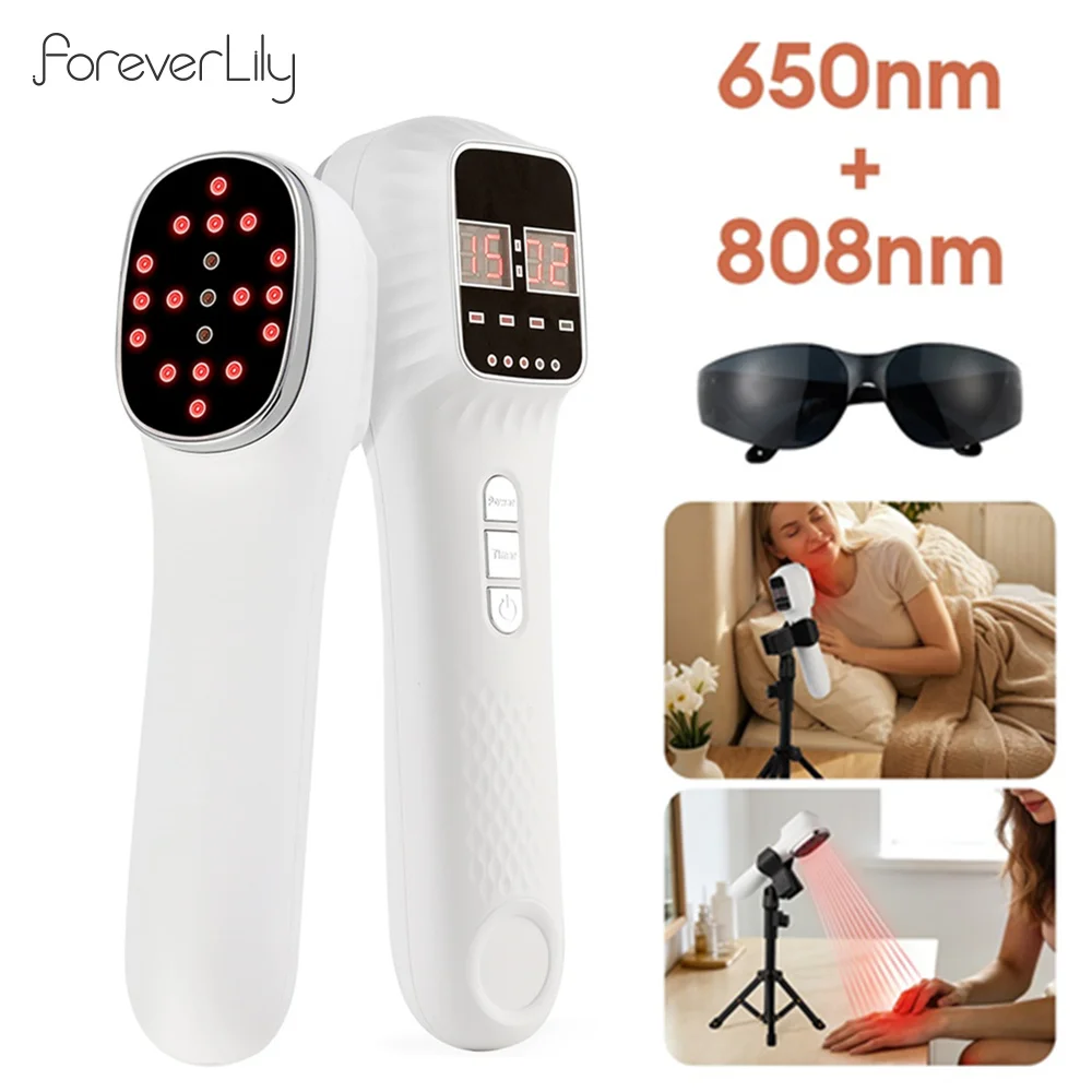 650nm+808nm Infrared Handheld Face Body Red Light Beauty Device Skin Rejuvenation Muscle Joint Body Fatigue Relief Health Care