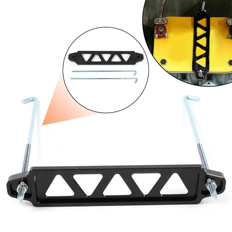 Aluminum Car Battery Fasten Bracket Holder Battery Tie Down Brace for Car SUV