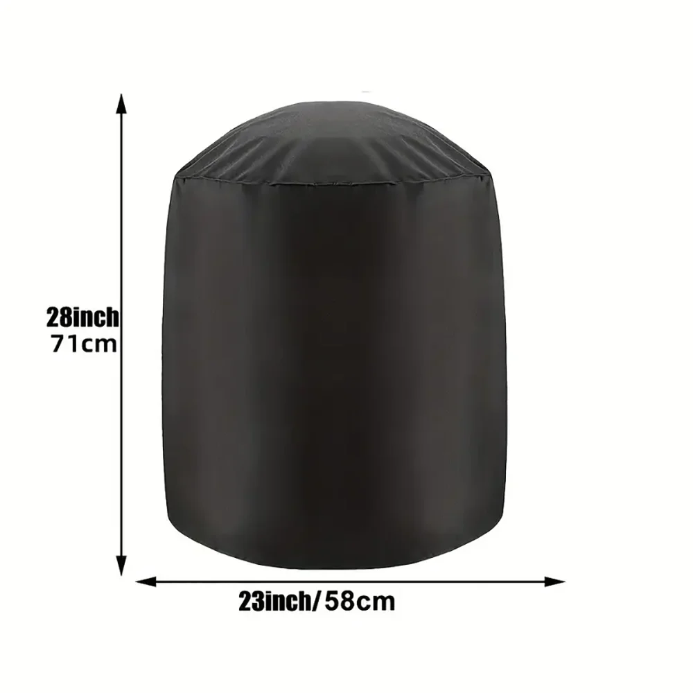 Heavy Duty Waterproof Outdoor BBQ Grill Cover - Dust & Rain Protection, Round Design