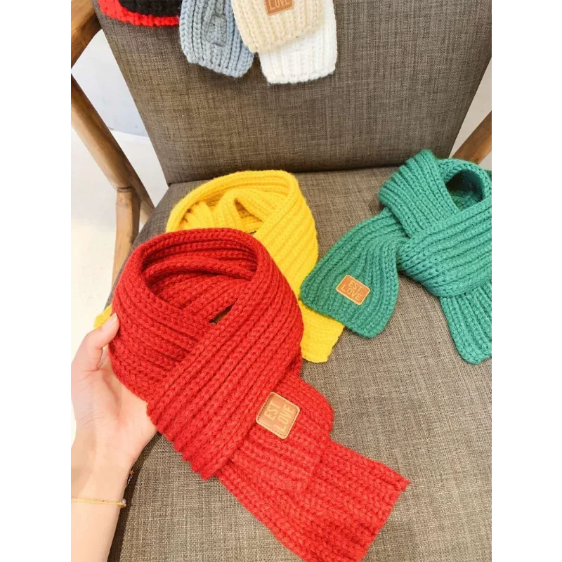 Baby Scarf Kids Hat Scarf Set Kids Scarf Boys Girls Baby Winter Warm Scarf Women Knit Shawl Children Neck Collar