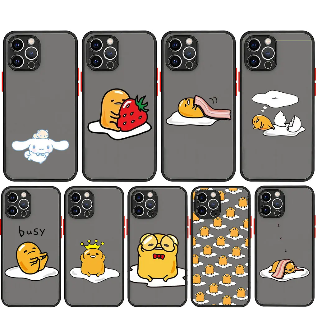 Custodia Gialla Gudetama Eggs Shell Cover Per Iphone 14 13 12 Mini 11 Pro X Xr Xs Max 7 8 Plus + Se Custodia Morbida