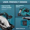 5000R/MIN 0-45 Degree Cordless Circular Saw Professional Woodworking Saw Brushless Motor Suitable Fit 18V Makita Battery 5