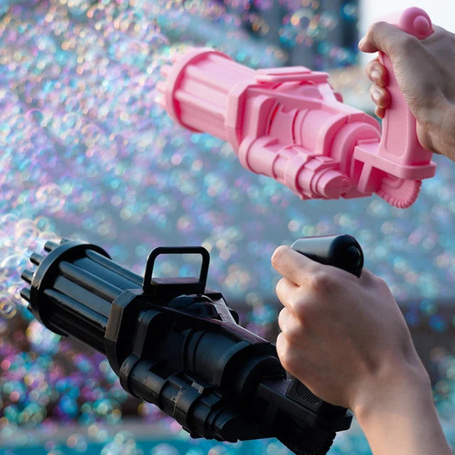 18 holes Gatling Bubble Machine Kids Toys Large Gatling Bubble Gun Plastic Toy Outdoor Automatic Bubbles Blower Machine Dropship 1