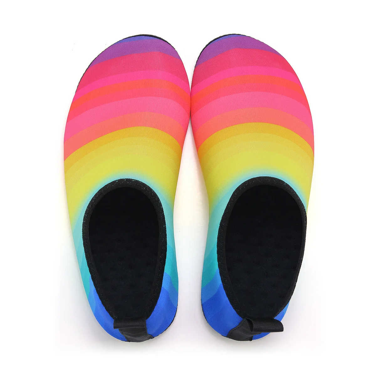 Aqua Shoes Design Striped Colorful Thin Sole Quick Drying Lightweight Barefoot Slippers Water Footwear Size34-49