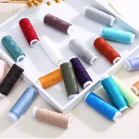 Rouleau de fil à coudre 100% Polyester, 39 pièces, couleurs mélangées, Machine à broder à la main, 200 Yards, chaque bobine pour Kit de couture domestique 5