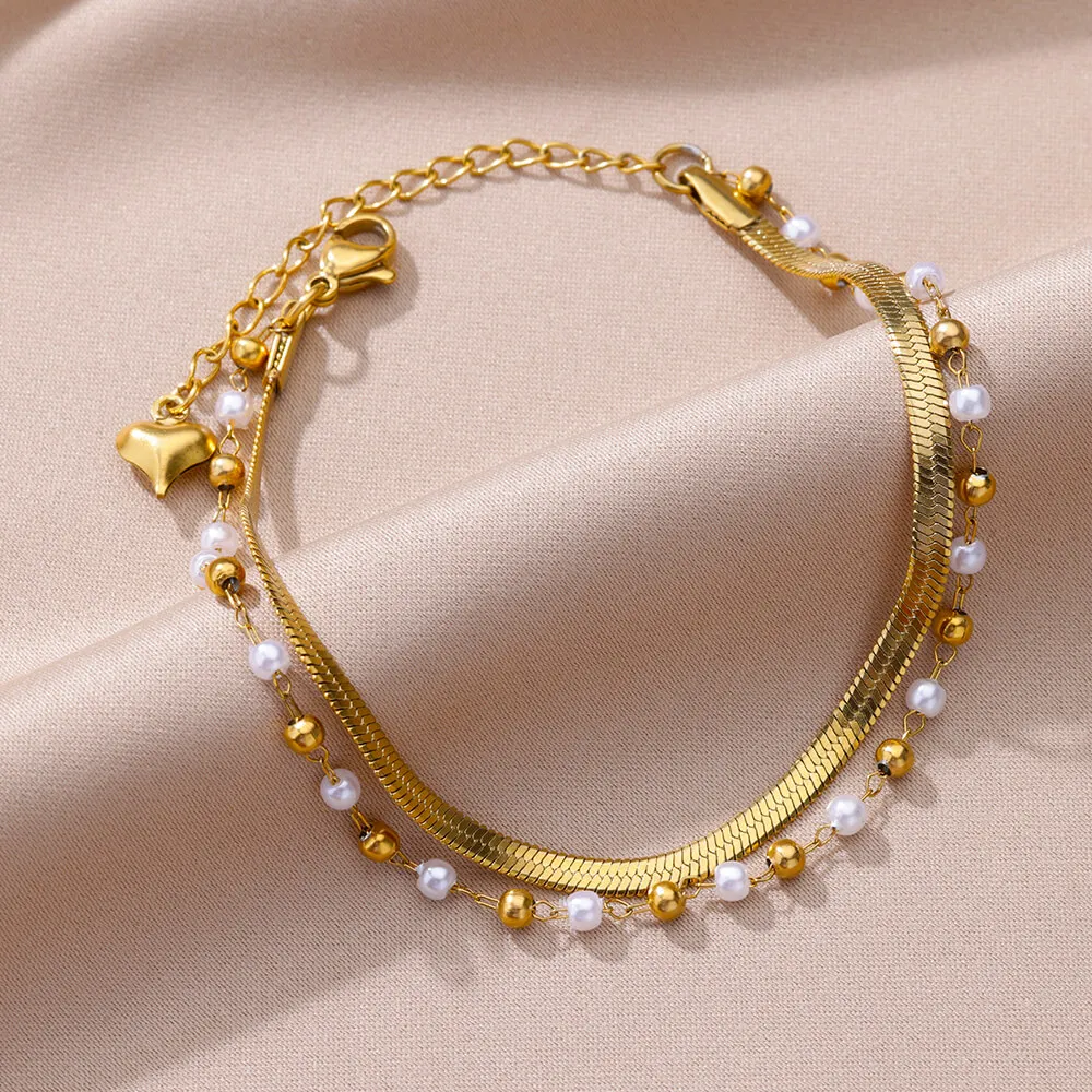 Pearls Anklets Women