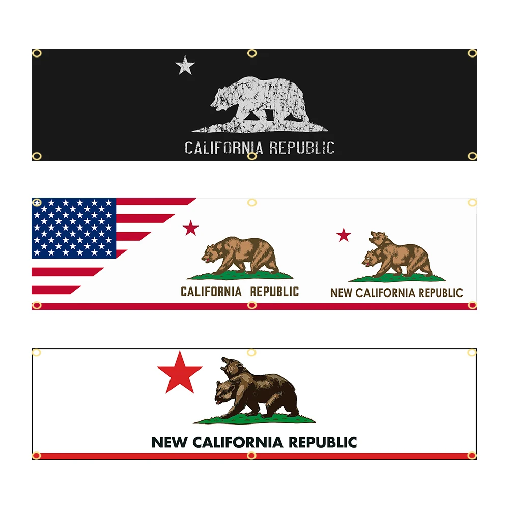 60 X240Cm New California Republic Ncr Bear California Banner Flag Poliestere Stampato Garage O Arazzo Decorazione Esterna