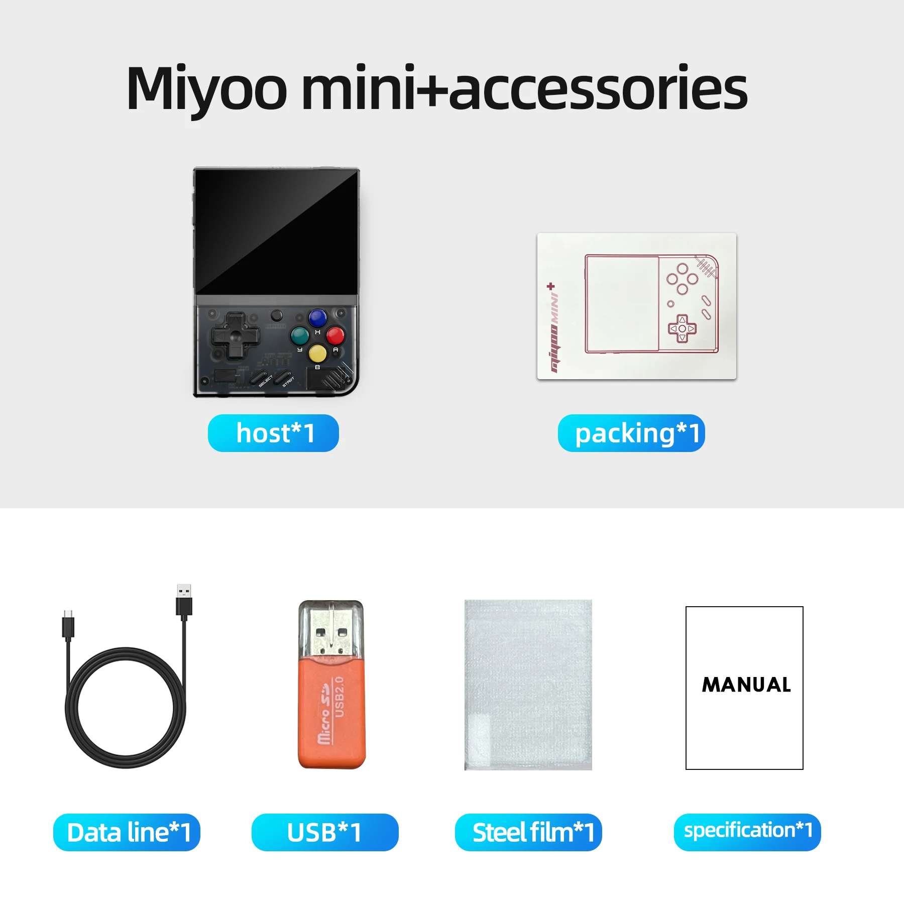 MIYOO Mini Plus Portable Retro Handheld Game Console V2 Mini+ IPS Screen Classic Video Game Console Linux System Children's Gift images - 6