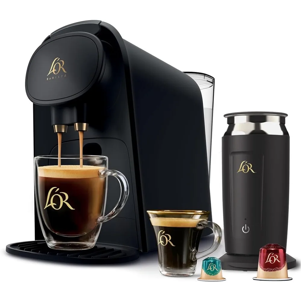 

Barista System Coffee and Espresso Machine Combo With Frother and 30 Coffee Capsules Coffeeware Teaware Cafes Black Cold Brew