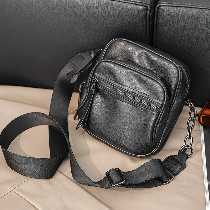 

New Fashion Men's Crossbody Shoulder Bag Casual All-match Small Square Crossbody Bag Men Brand Design Simple Mobile Phone Bag