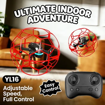 Nuovo Drone da Corsa RC YL16 2.4G 2026 con Protezione Completa 3D, Mantenimento Altitudine e Motore Brushless, Quadricottero Telecomandato per Bambini e Adulti