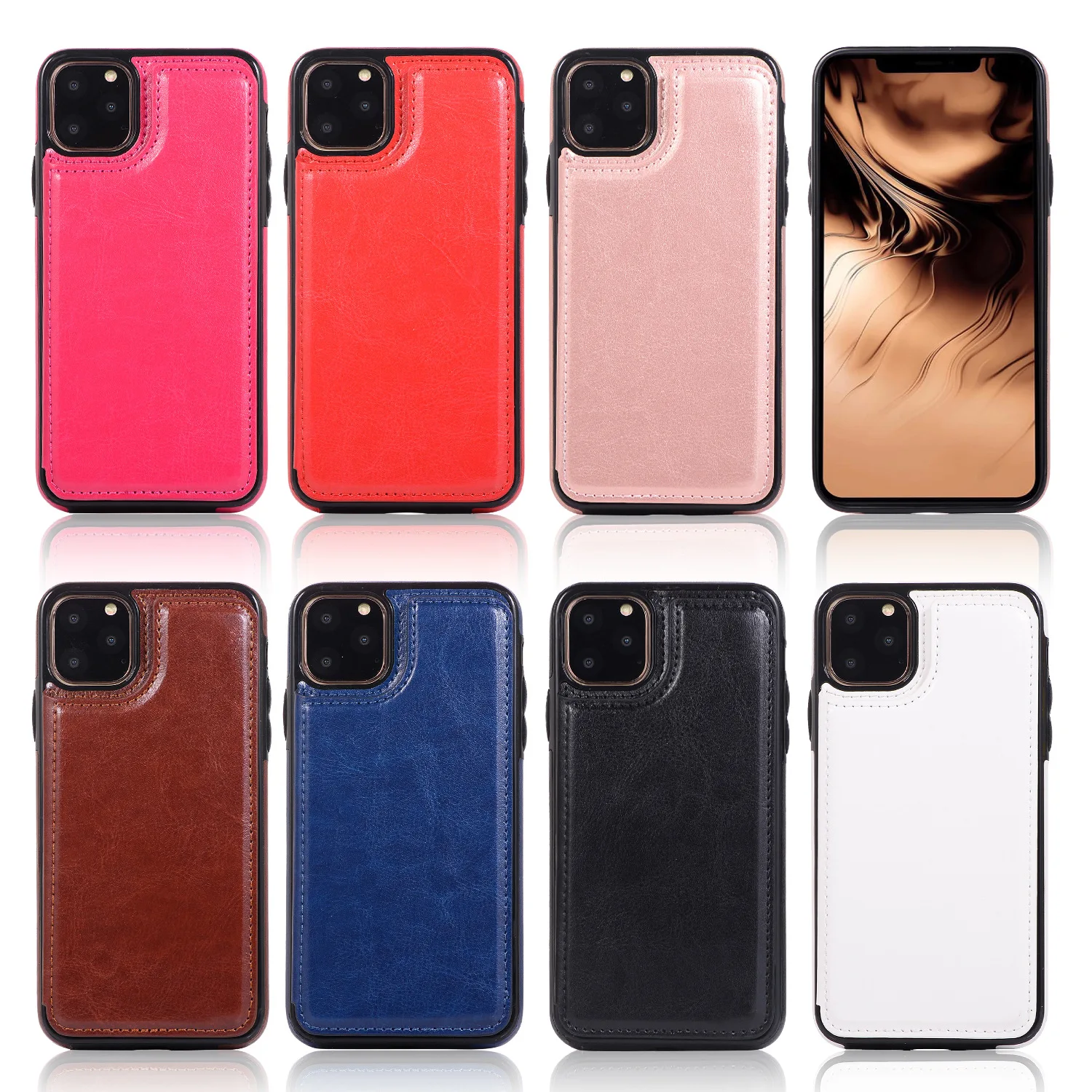 Luxurious Leather Phone Case with Card Slot and Shockproof Protection