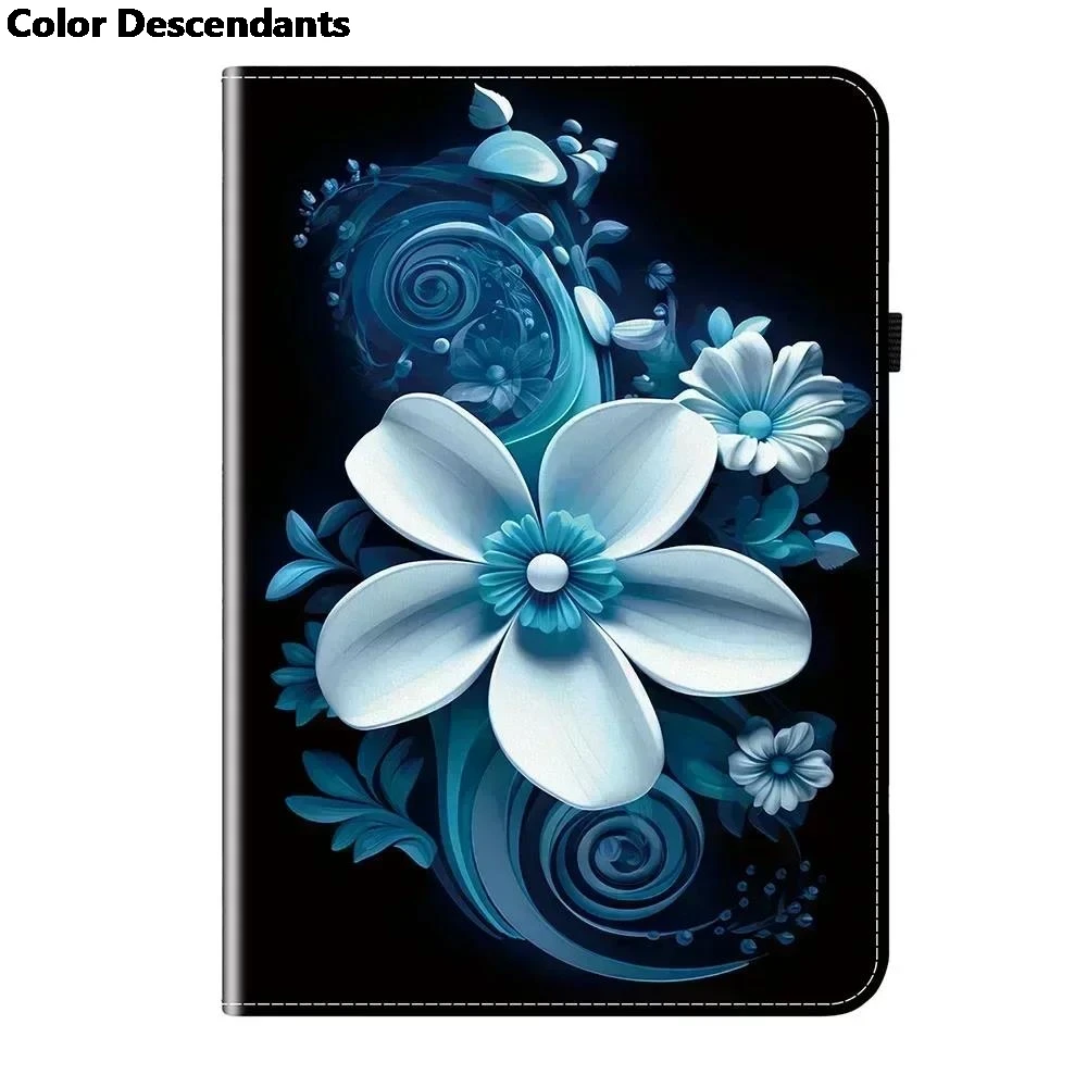 Vibrant Patterned Leather Stand Wallet Tablet Case - 11.5 Inch