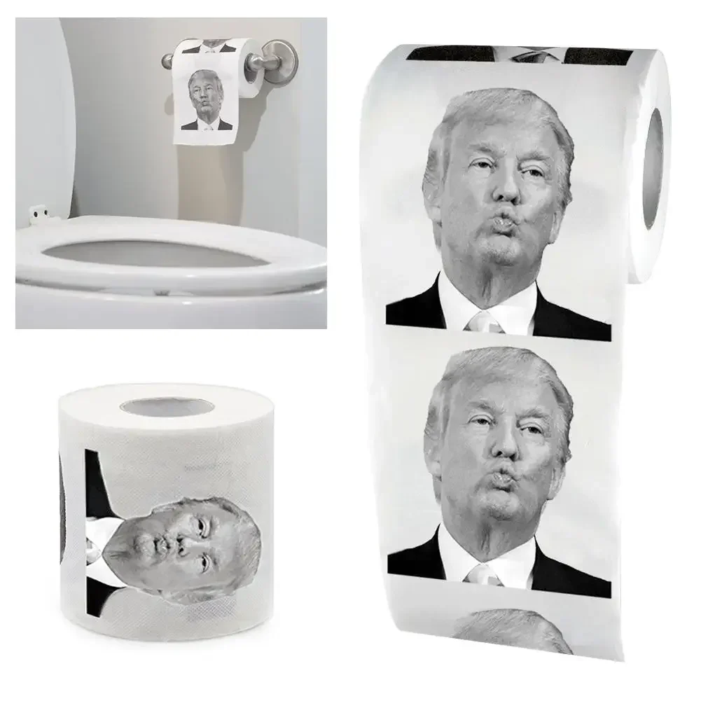 Humor Toiletily Paper Trump Creative Funny Toiletily Paper Pure Wood Pulp