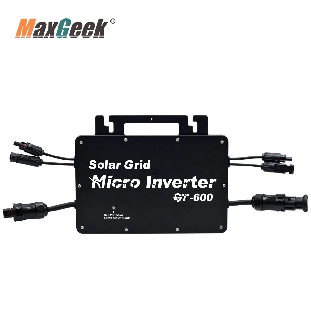 Maxgeek Gt-600 600W 700W 800W Uscita Ca 110V/220V Microinverter Solar Grid Micro Inverter Con Guscio In Alluminio Pressofuso