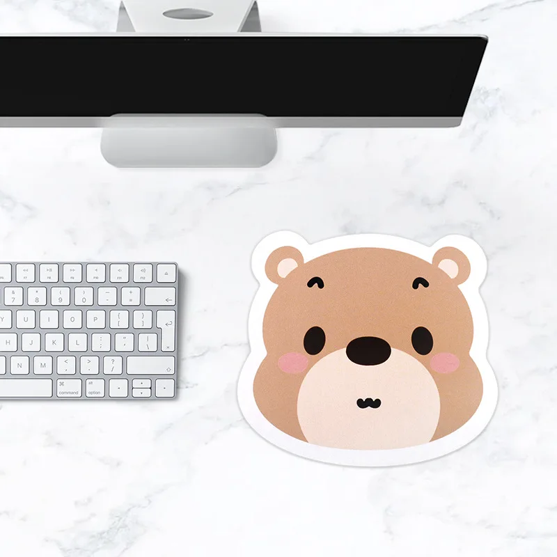 Cute Cat Bear Gaming Mouse Pad Animal Game Mouse Mat Gamer Mousepad Non-slip Rubber Deskpad Office Table Mat Desk Accessories 4