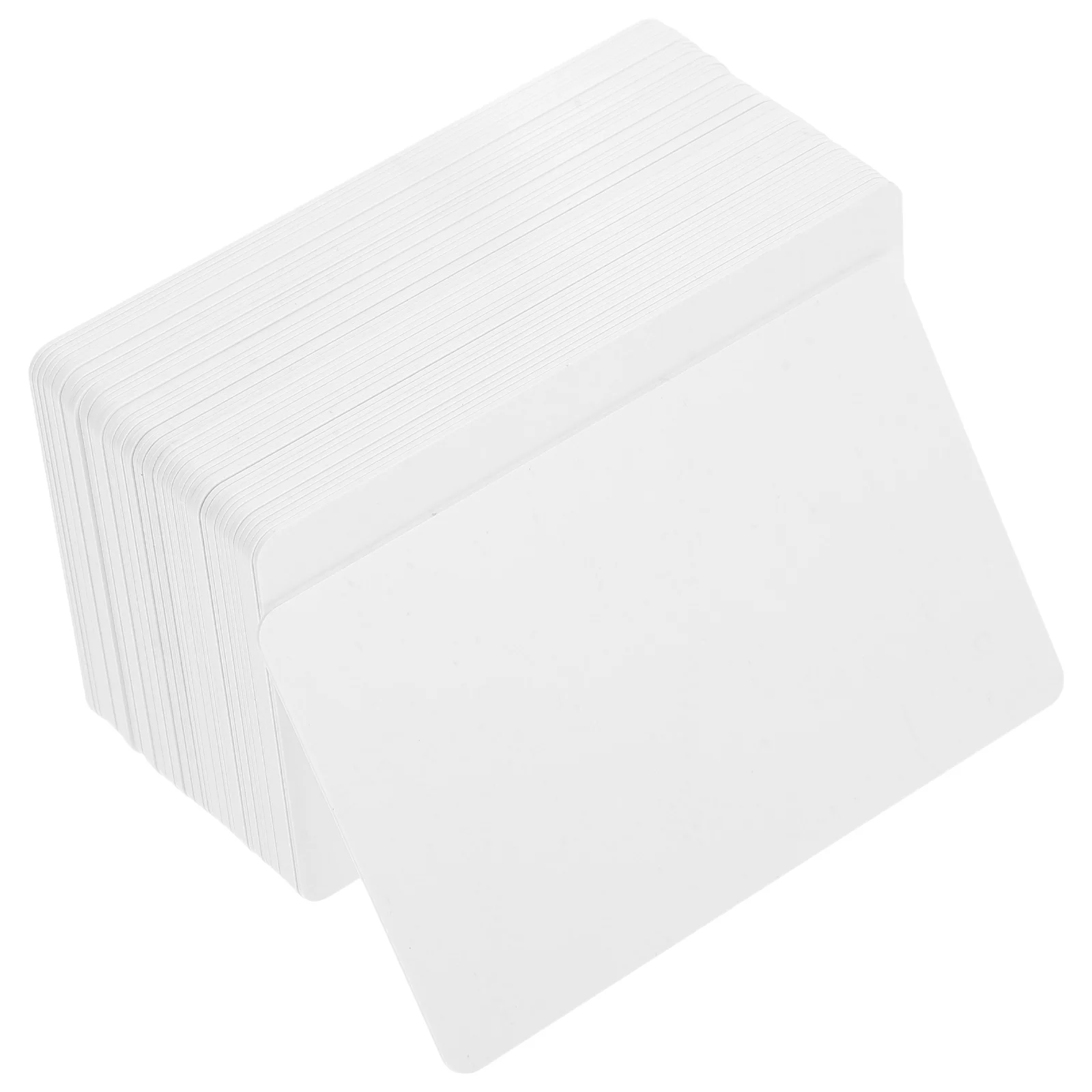 Dual Sided Pvc White Card Blank Cards 50 Pcs For Business Cards Id Card Blanks Printable Pvc Plastic Stock