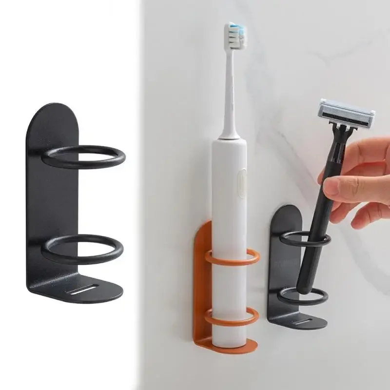 Wall-Mounted Electric Toothbrush Holder Punch-Free Razor Storage Shelf Toothbrush Organizer Bathroom Accessories toothbrush holder bathroom storage rack
