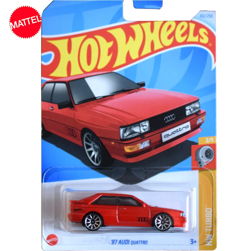 Original Mattel Hot Wheels C4982 Car 1:64 Metal Diecast 102/250 '87 Audi Quattro Vehicle Toys for Boys Collection Birthday Gift 2024f original hot wheels car 94 audi avant rs5 toys for boys 1 64 diecast metal vehicle model factory collection birthday gift