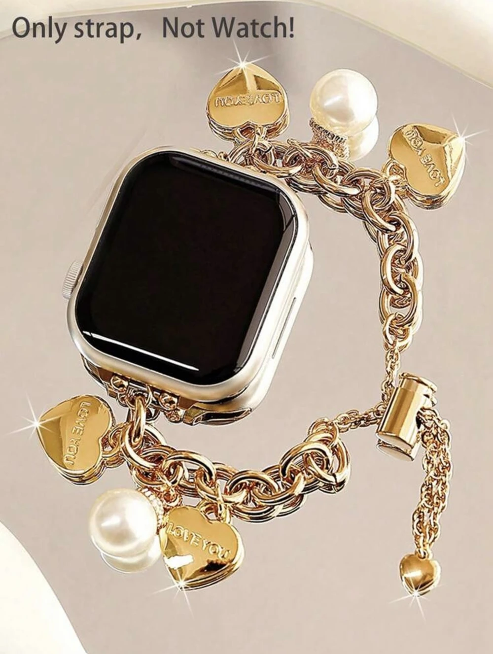ตัวเลือกสินค้า ลูกปัดโลหะ ดีไซน์สวย สำหรับ Apple Watch Band