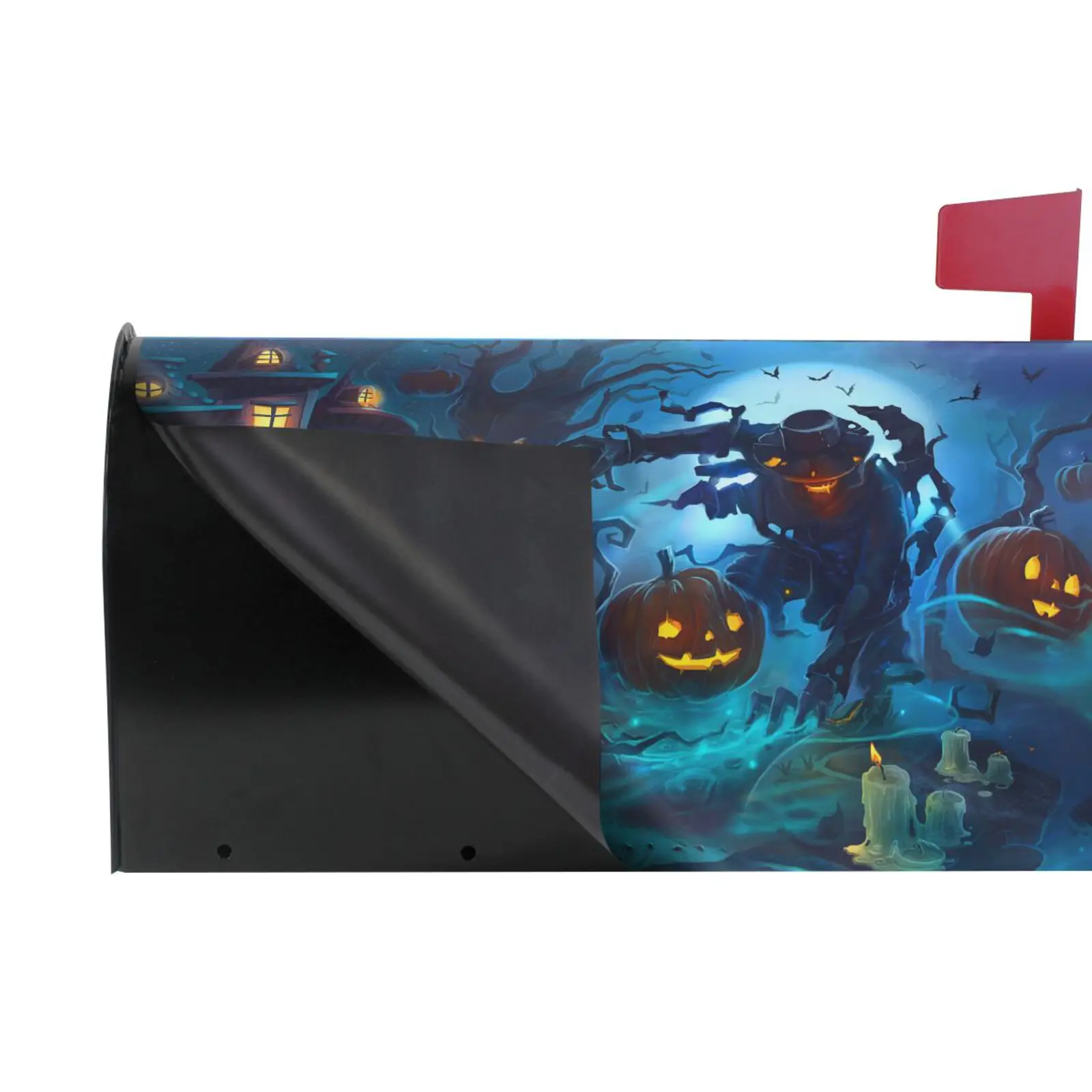 New Halloween print PVC Magnetic Mailbox Cover Waterproof Sunscreen Letter Post Box Cover Mailbox Wrap New Year Garden Decor