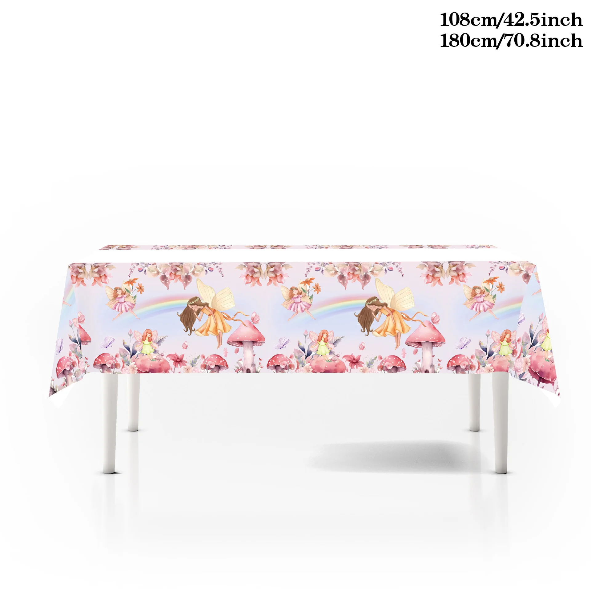 Fornure per feste di compleanno fatate Stoviglie per feste fatate Piatti Tovaglioli Tovaglie Fate di fiori Decorazioni a tema giardino foresta incantata  15