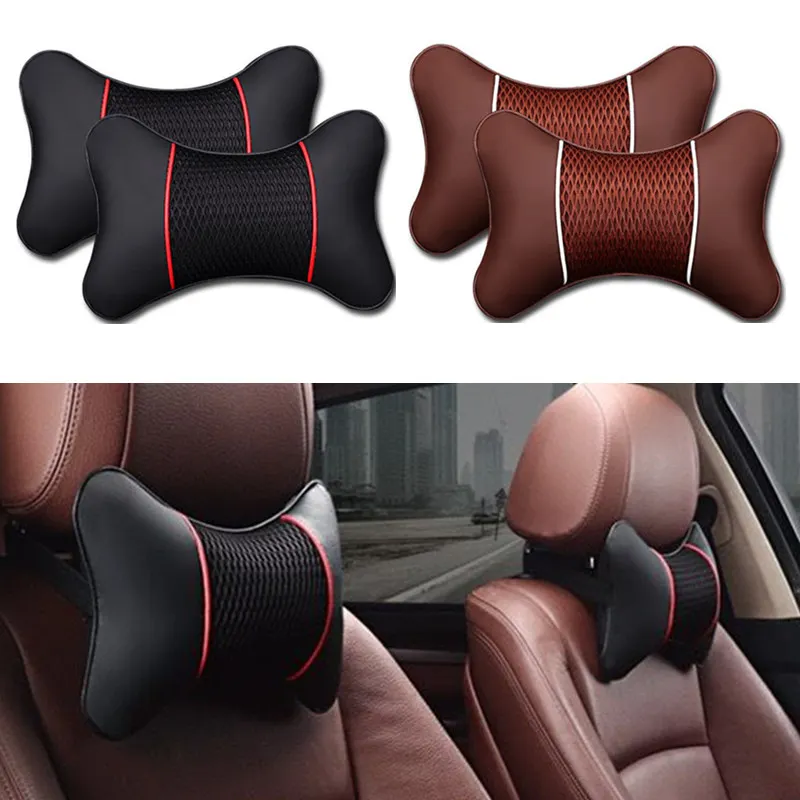 Car Neck Pillow Cotton Flannel Belt for BMW X5 E53 E70 Hyundai Creta Tucson VW T5 Golf 4 7 5 Tiguan Kia Rio Sportage R Accessory car neck pillow