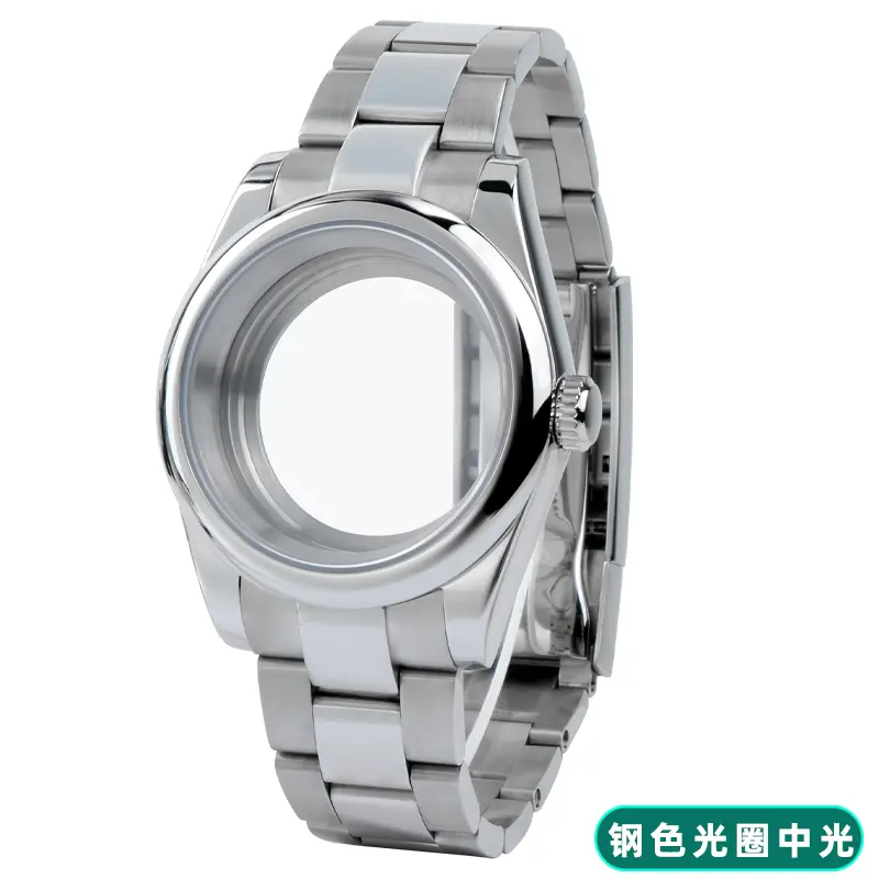 For Datejust Oyster Watch Case 36mm 39mm Stainless Steel Bracelet Strap Black silver Bezel Glass NH35 NH36 Movement Accessories - Image 8