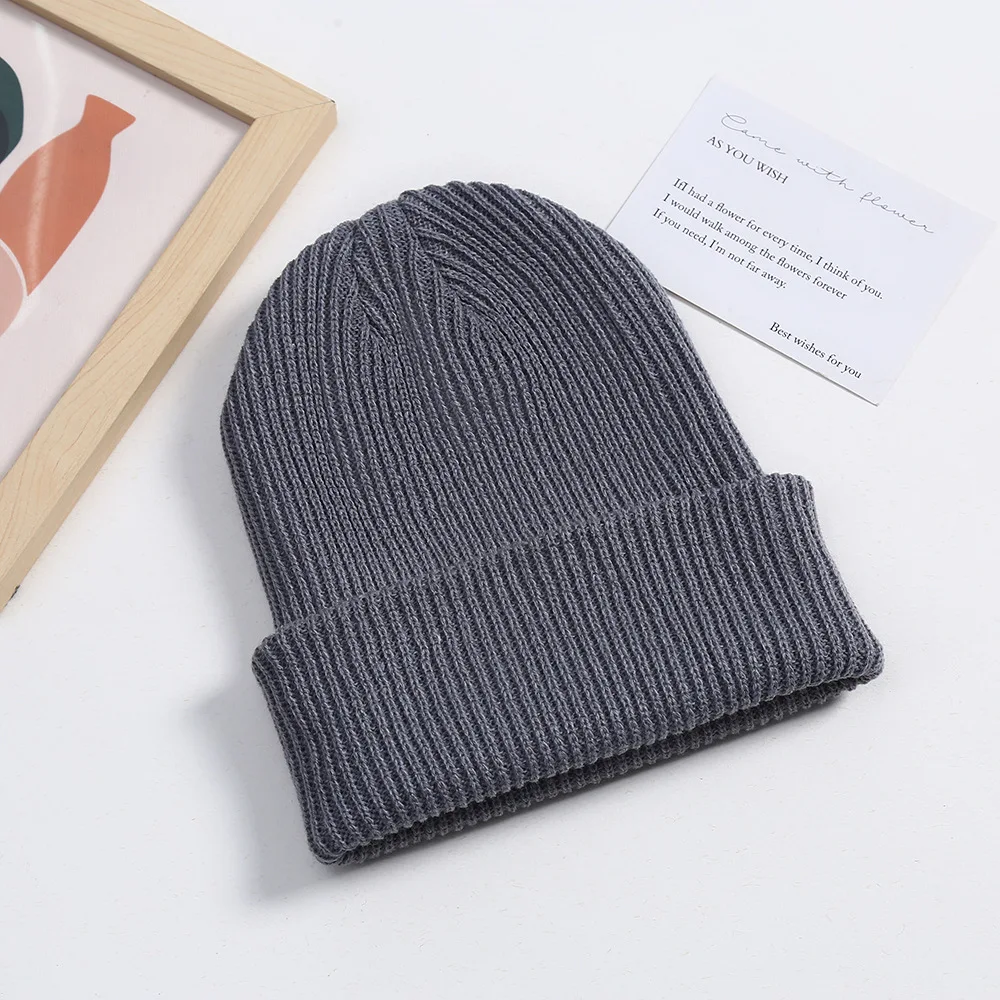 2-8Y Wool Knitted Beanie Kids Boys Winter Warm Turban Hat Children Crochet Knitted Bonnet Gorros Soft  Acrylic Knit Skullcap Hat 2