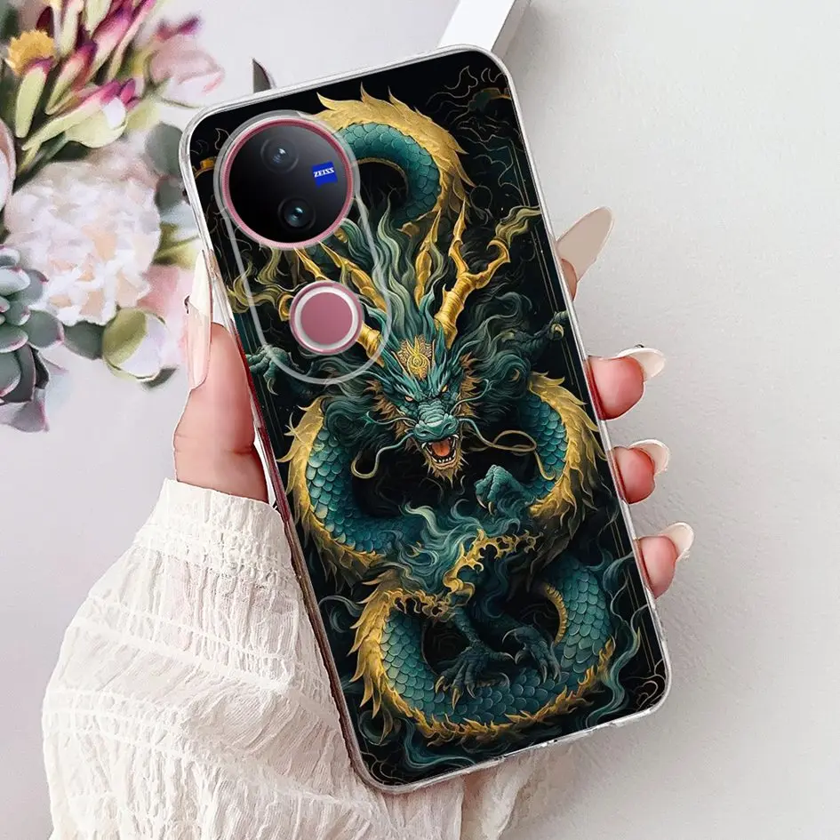 Luxury Marble Lion Soft Silicone Clear Bumper Case