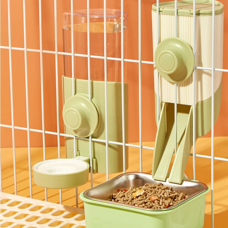 

Automatic Pet Bowls Cage Hanging Feeder Pets Food Container Dispenser Bowl For Puppy Cats Rabbit Feeding Produc