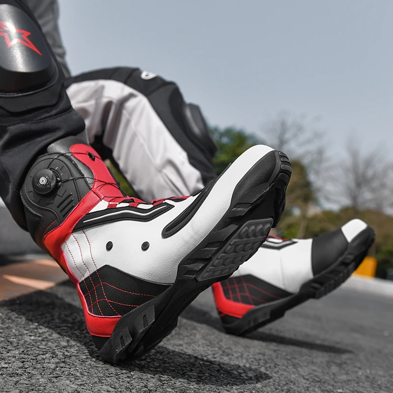 Leather Waterproof Motorcycle Boot Motorcycle Boots Sports Shoes Equipment Bicycle Boots Retro Riding Shoes Motor Van motorcycle shoes motorcycle rain boots motorcycle boots