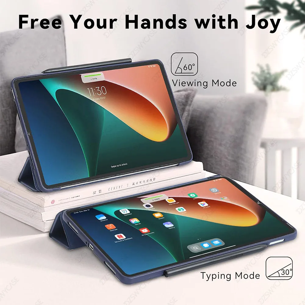 Sleek Lightweight Tablet Case with Auto Wake/Sleep, Smooth Front and Flexible Back