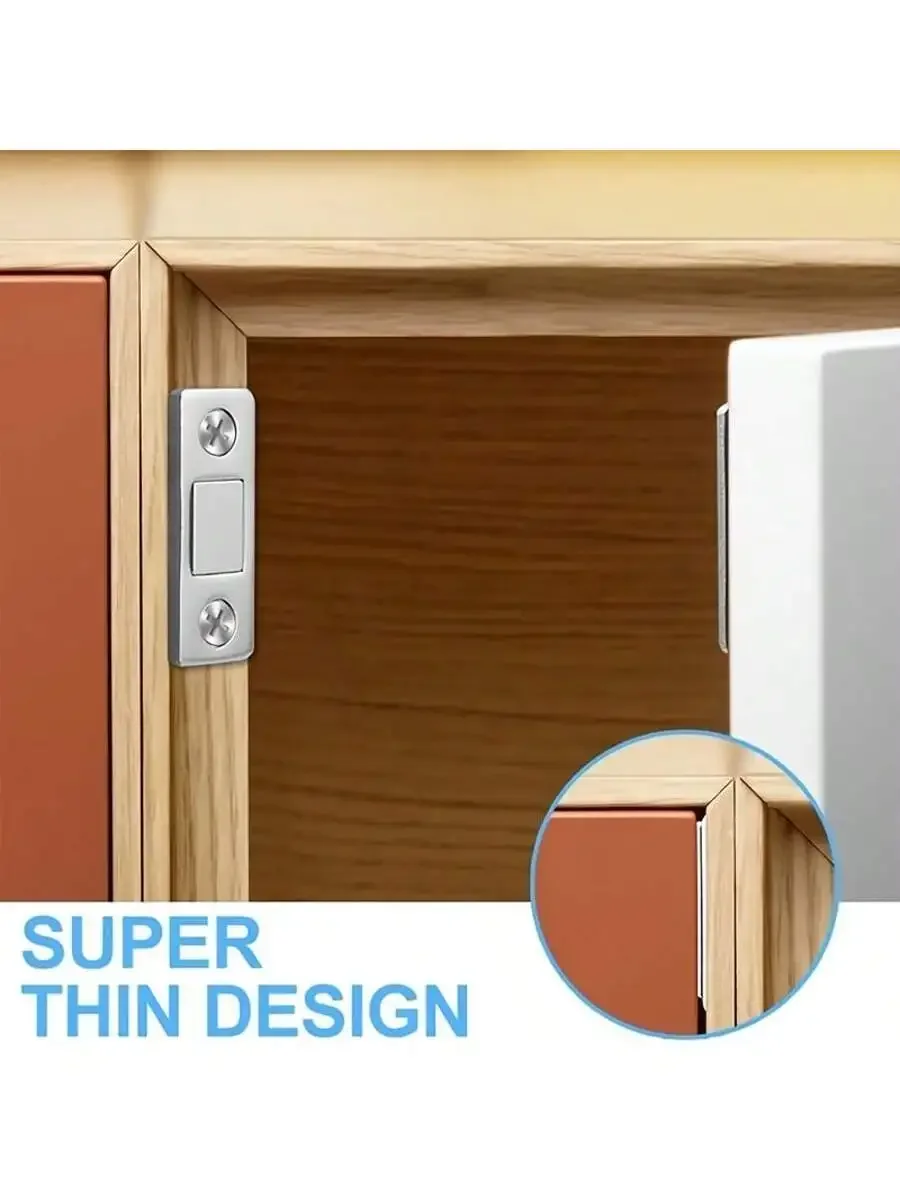 Magnetic Cabinet Catches Door Stops Magnet Invisible Soft-Catch Ultra-Thin Hidden for Furniture