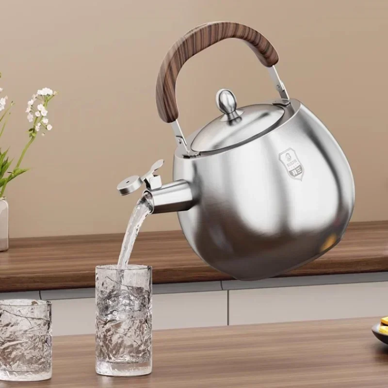 4/5/6L Water Kettle 316 Stainless Steel Thicken Kettle Pot Induction Cooker and Gas Stove Universal Use Boiling Water