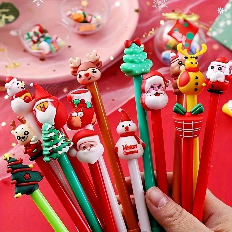 10pcs Christmas Gel Pens No Repeating Styles Perfect for Family Gifts Gift Set for Youngsters 2
