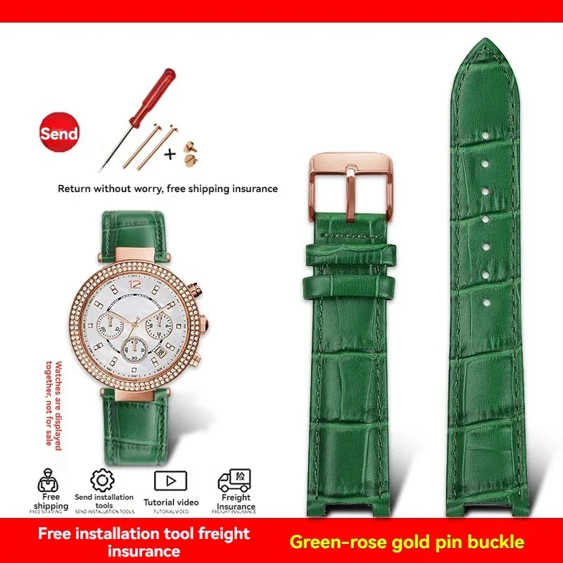 Premium Leather Watch Strap - Notch Cowhide Calfskin Bands (18x10mm & 20x12mm)