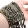 Natural Pyrite Faceted Round / Rondell Beads 2mm,3mm,4mm,1x2mm,2x3mm，for Jewelry Making Bracelet Necklace Beads DIY Wholesale 6