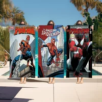 Vintage Superhero Marvel S-Spidermans Cartoon Beach Towel Cute Kawaii Room Decor Bath Girls Children Hand Towels 1