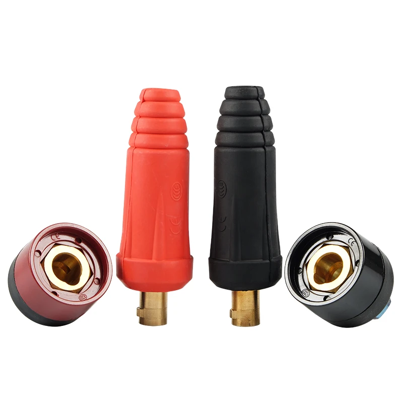 Welding machine pure copper DKJ10-25 welding handle line quick plug socket connector male and female European accessories