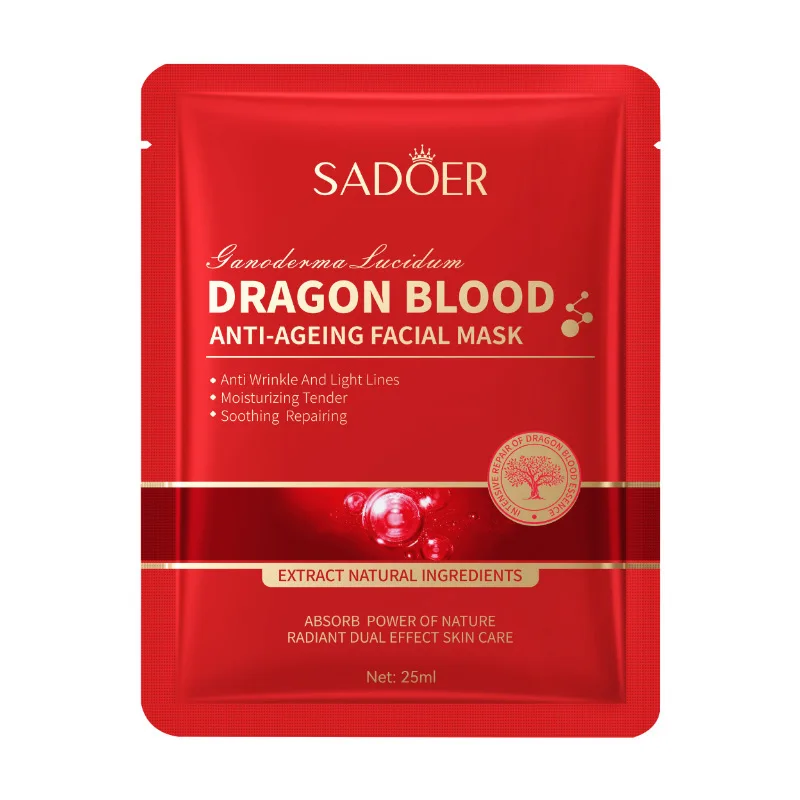 SADOER Dragon Blood Facial Masks for Face Moisturizing Anti-aging Hydrating Anti Wrinkles Face Mask Facial Skin Care Products
