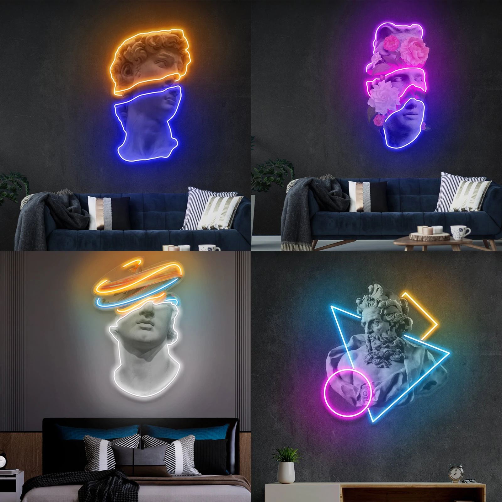 

Statue of David Art Neon Sign Illuminate Your Space Custom Room Neon Light Led Signs Room Aesthetic Wall Decoration