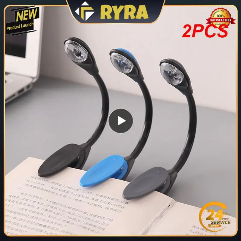 

2PCS USB Rechargeable Reading Book Light With Detachable Flexible Clip Portable Lamp Kindle eBook Readers Night Light Bedroom