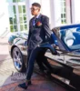 Fashion Metallic Ornament Tuxedos Men Suits 3 Pieces Wedding Groom Dinner Party Customized Male Prom Blazers Ternos Completo 2