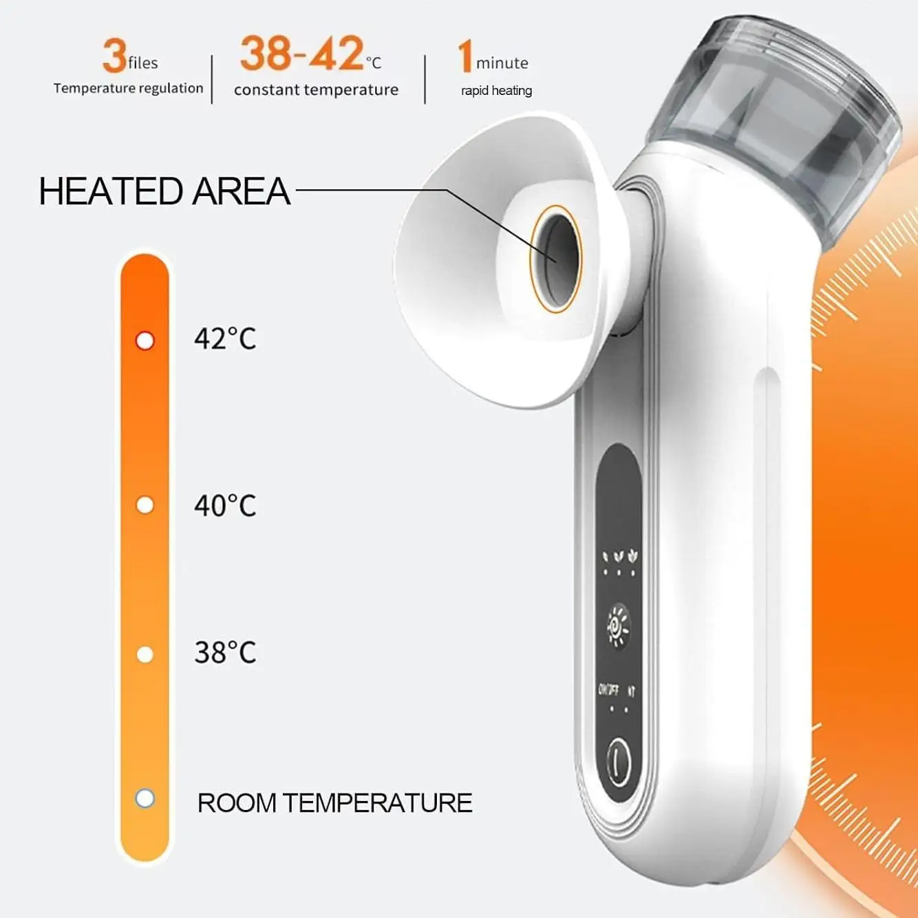 Heated Nano Mist Eye Sprayer Electric Facial Steamer Device Portable Eye Face Moisturizer Massager Eye Drops Tool for Dry Eye
