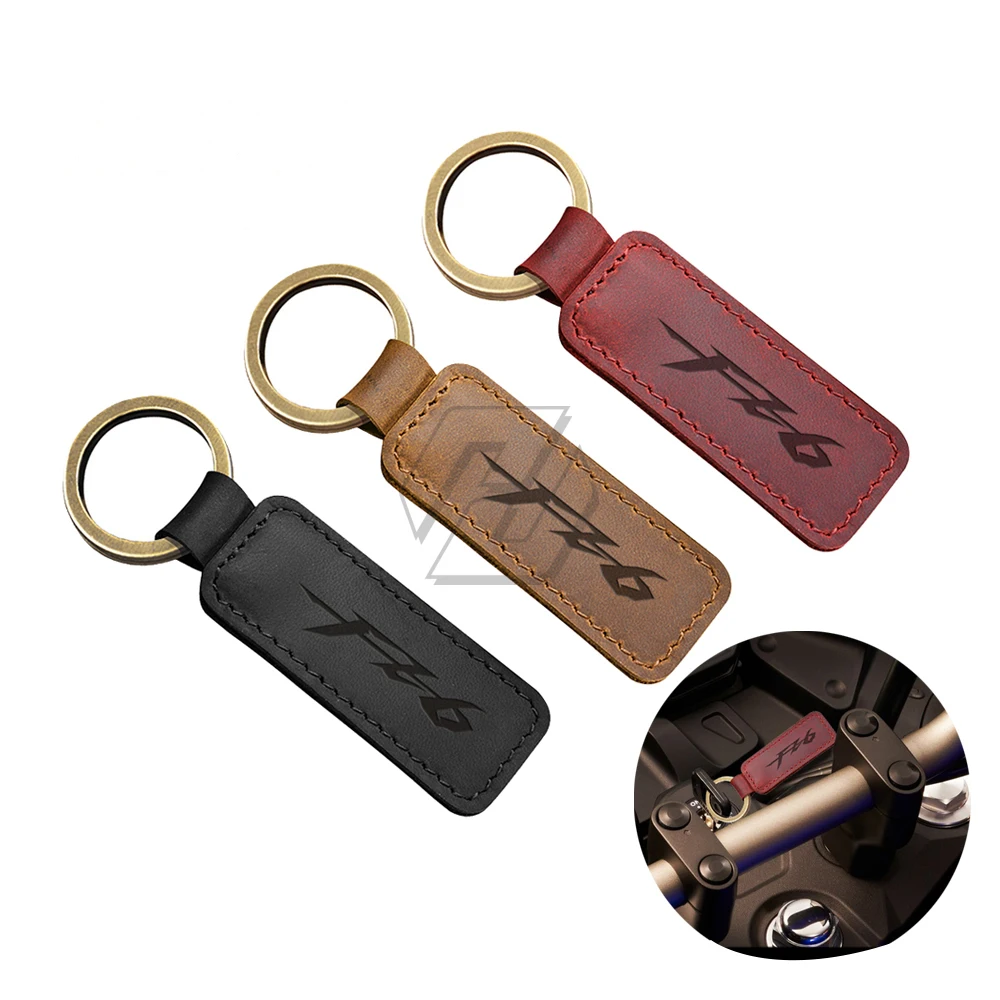 

Motorcycle Cowhide Keychain Key Ring Case for Yamaha FZ6N FZ6S FZ6