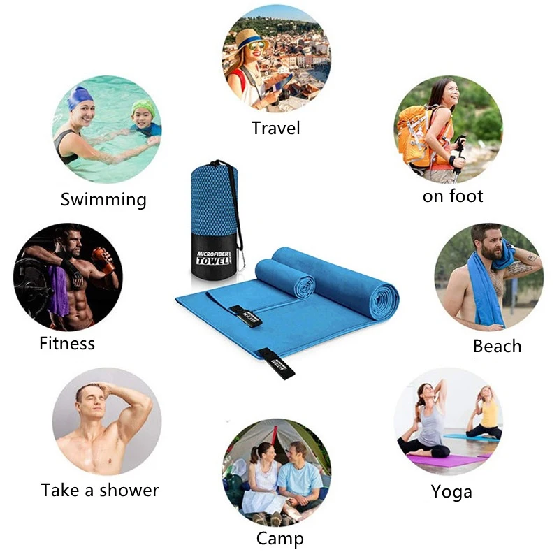 Quick-Dry Microfiber Sports & Beach Towel