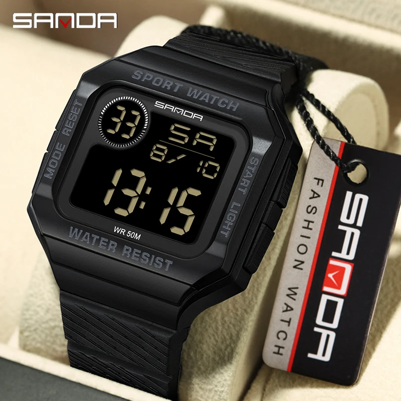 

SANDA New Men's Watches Sport Military Watch Date Resistant Waterproof Digital Wristwatch for Men Clock relogio masculino 2129