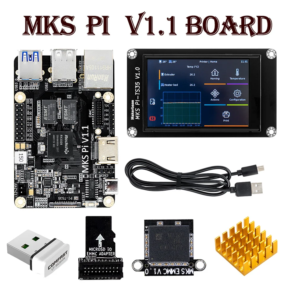 Kit Makerbase MKS PI V1.1 avec écran pour imprimante 3D